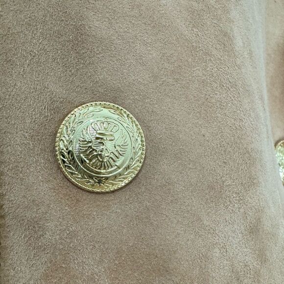 L’AGENCE $1595 Billie Belted Suede Biker Jacket in Capuccino Suede *miss… - Picture 9 of 14